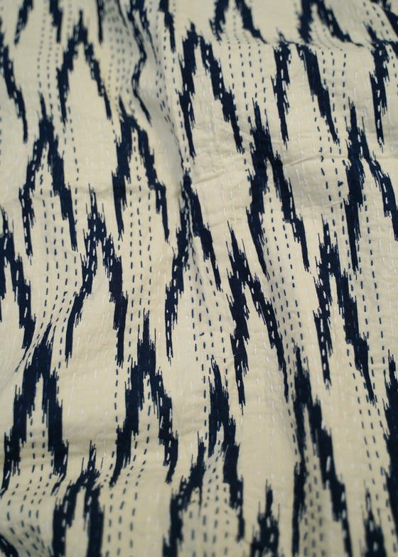 KANTHA VOGUE IKAT BLUE