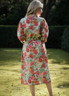 WAFFLE KIMONO FLORAL AQUA