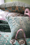 CUSHION VELVET TABET AQUA 40X60