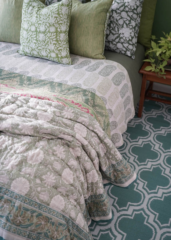 QUILT WALLFLOWER AQUA