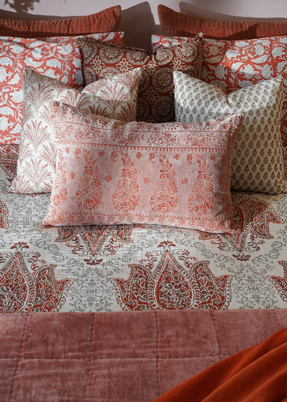 CUSHION VELVET TABET ROSEWOOD 40X60