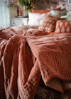 VELVET QUILT TERRACOTTA