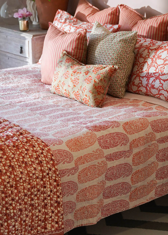 TONAL PAISLEY TERRACOTTA