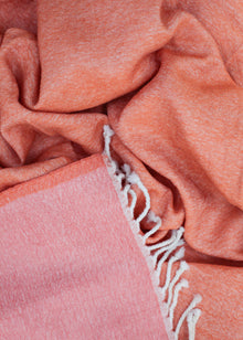  THROW WOOLLEN SALMON/MELON