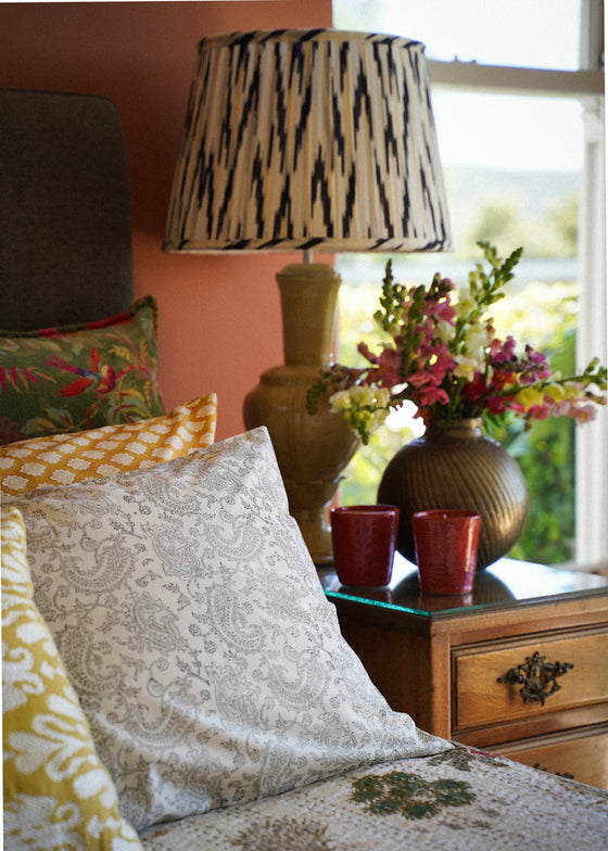 PILLOWCASE SET FINE PAISLEY BLACK