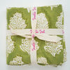 NAPKIN SET GREEN SPRIG