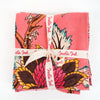 NAPKINS SET GARDEN OF EDEN CORAL - India Ink Home Decor