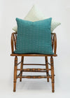 QUILTED AQUA/JADE 50X50 - India Ink Home Decor