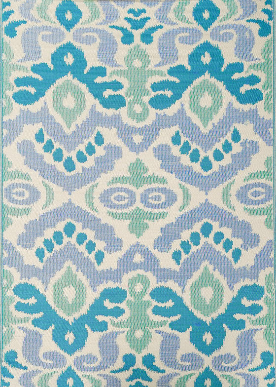 ANCIENT IKAT GREEN/BLUE LARGE