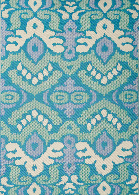 ANCIENT IKAT GREEN/BLUE LARGE
