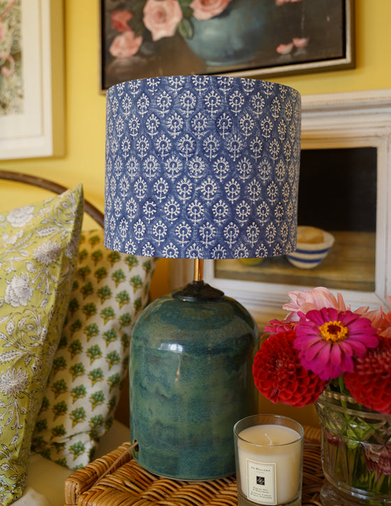 SHADE BLUE PEPPY CLASSIC DRUM S - India Ink Home Decor