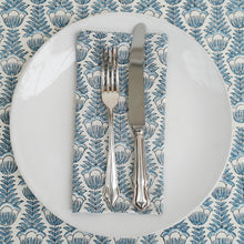  NAPKINS SET BLUE PORCELAIN TULIP