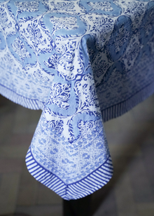  TABLECLOTH BLUE RAJ BLOCK