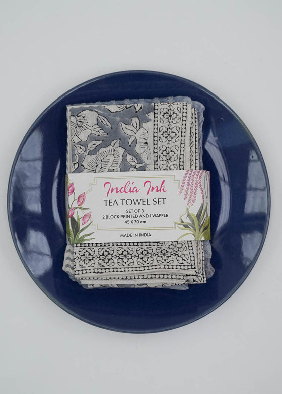 TEA TOWEL WASHED BLUE