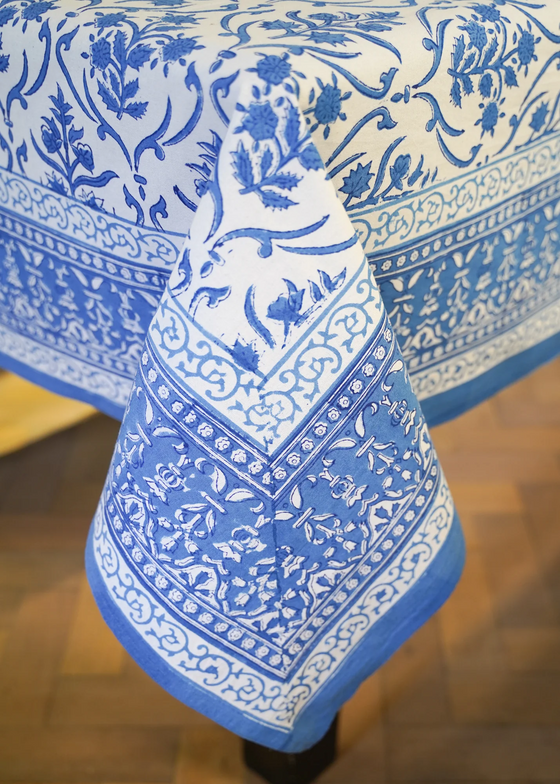 TABLECLOTH DELFT FILAGREE - India Ink Home Decor