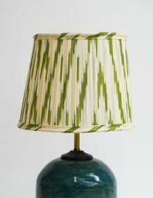  PLEATED SHADE GREEN VOGUE IKAT T/D SMALL - India Ink Home Decor