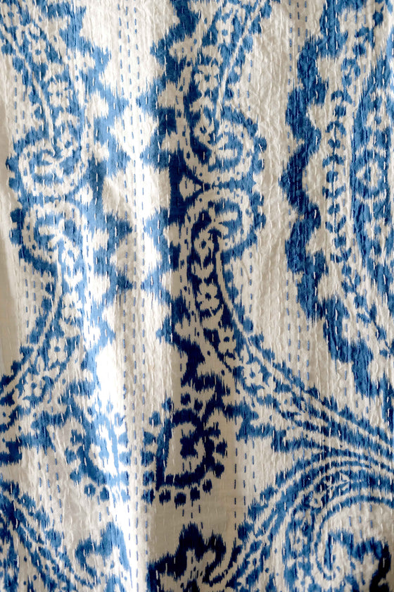 KANTHA BLUE BIG IKAT