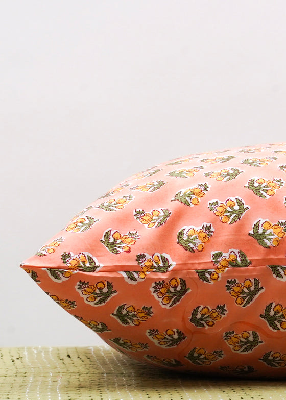 PILLOWCASE LEMON FLOWER PEACH