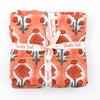 SCALLOPED NAPKIN CUSTARD FLOWER PEACH