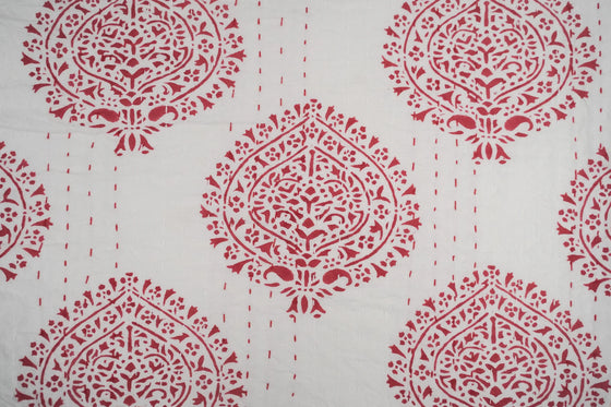 KANTHA RED KING SPADE - India Ink Home Decor