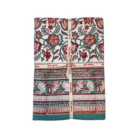 TABLECLOTH ENCHANTED GARDEN WHITE - India Ink Home Decor