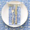NAPKIN SET GARDEN BLOCK BLUE
