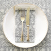 NAPKIN SET GARDEN BLOCK GREY