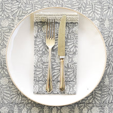  NAPKIN SET GARDEN BLOCK GREY