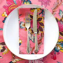  NAPKINS SET GARDEN OF EDEN CORAL - India Ink Home Decor