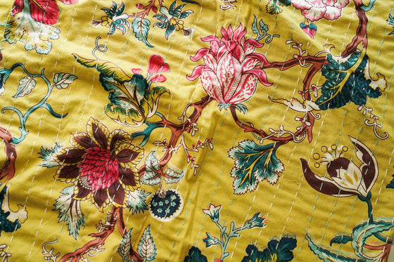 KANTHA CHARTREUSE GARDEN OF EDEN DBL