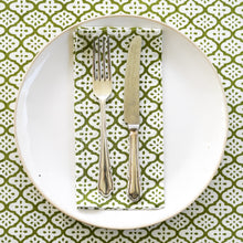  NAPKINS SET MARRAKESH DOT GREEN - India Ink Home Decor