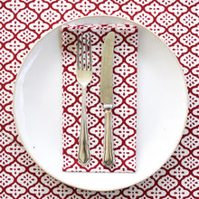  NAPKIN SET MARRAKESH DOT RED