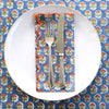 NAPKIN SET SCALLOP MINI MARIGOLD BLUE - India Ink Home Decor