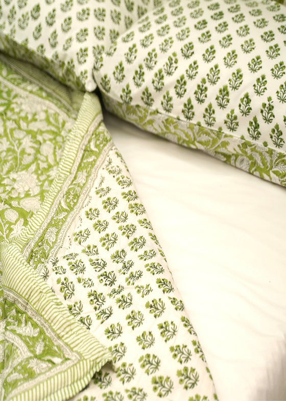 PILLOWCASE CONTRAST THISTLE GREEN