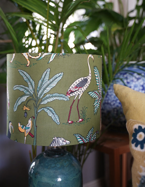 SHADE SAFARI FOREST CLASSIC DRUM M - India Ink Home Decor