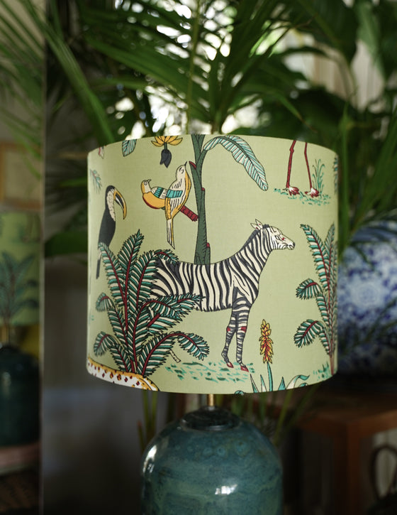 SHADE SAFARI PISTACHIO CLASSIC DRUM M - India Ink Home Decor