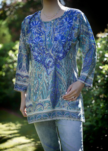  SOHO BLUE PAISLEY - India Ink Home Decor