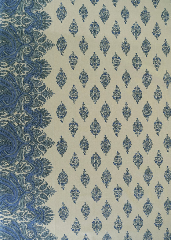 TABLECLOTH PAISLEY CASCADE BLUE