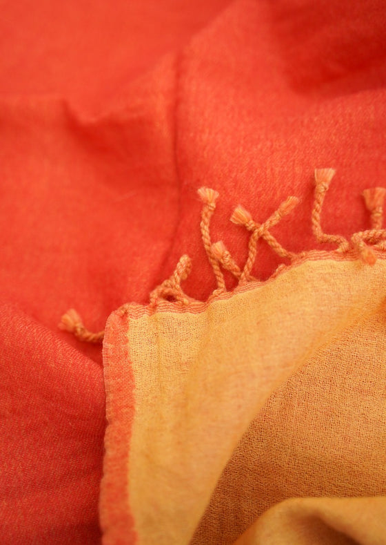 THROW WOOLLEN TANGERINE