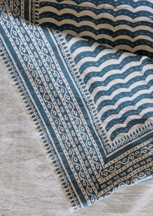  KANTHA WAVE BLOCK PRINT TEAL