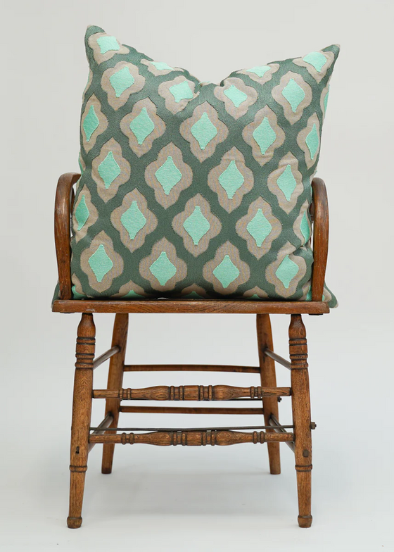 TWO TONE FULLARD GREEN/AQUA 60x60