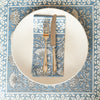 NAPKINS SET FLORAL LOTUS BLUE - India Ink Home Decor