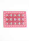 PLACEMAT SET FLORAL LOTUS TOMATO - India Ink Home Decor