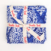 NAPKINS SET EMPIRE BORDER BLUE - India Ink Home Decor